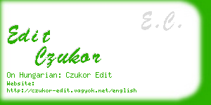 edit czukor business card